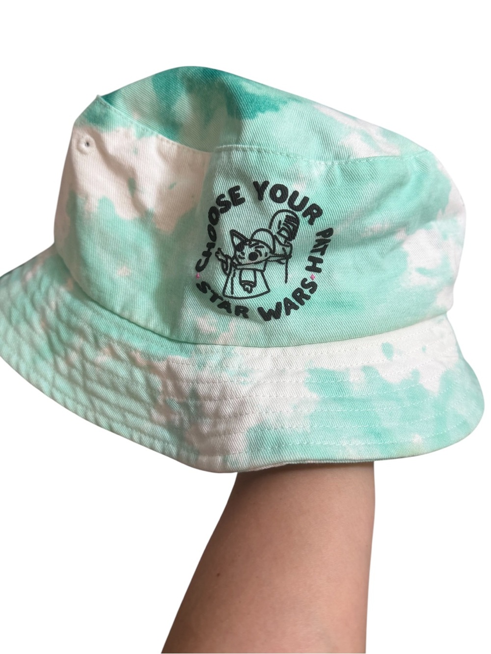 Disney Parks Spirit Jersey Star Wars Mandalorian Grogu Bucket Hat Adult Tie Dye